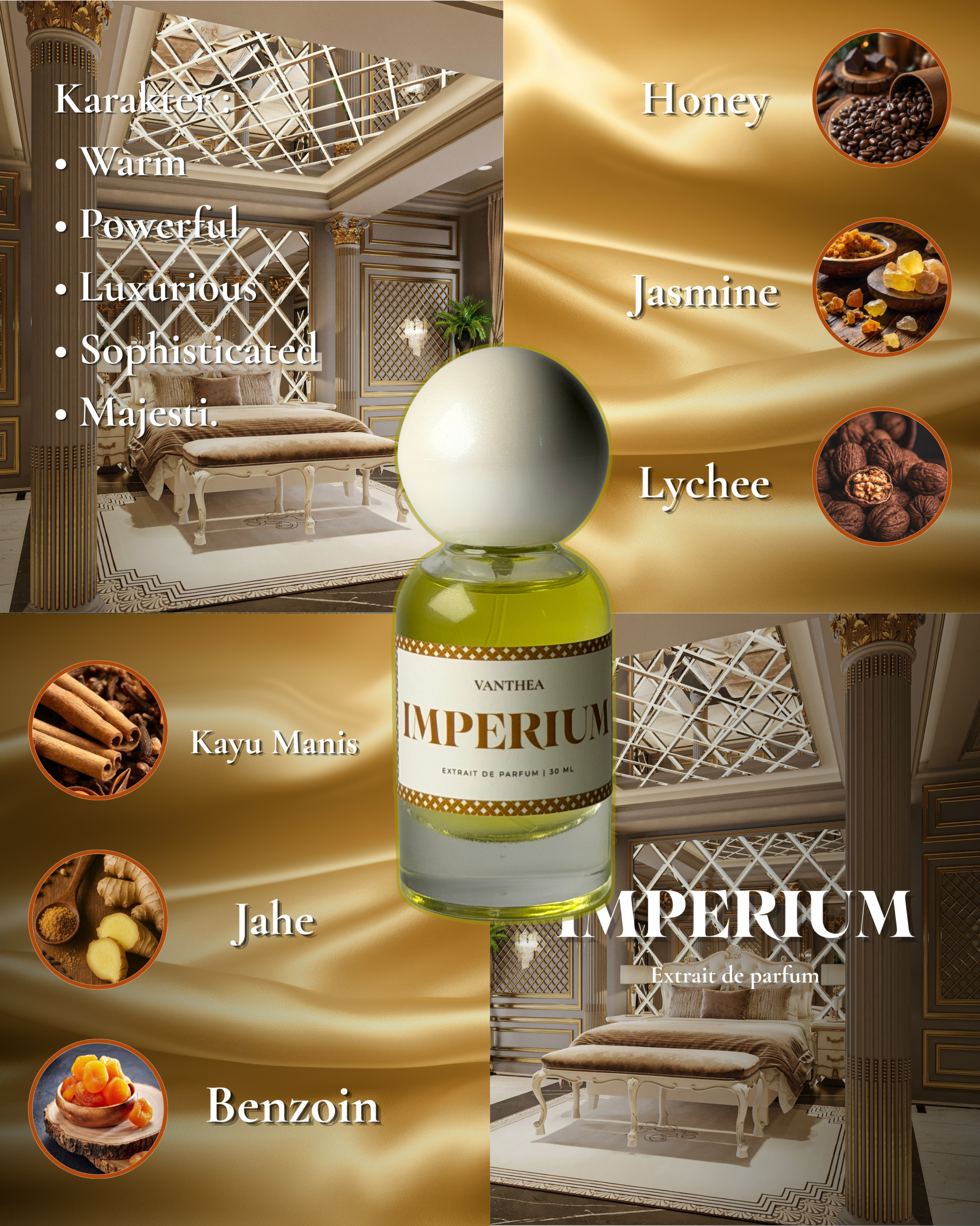 Karakter Soft • Elegant • Feminine • Graceful • Timeless - 5 IMPERIUM For Unisex - Extrait De Parfum 30 ml