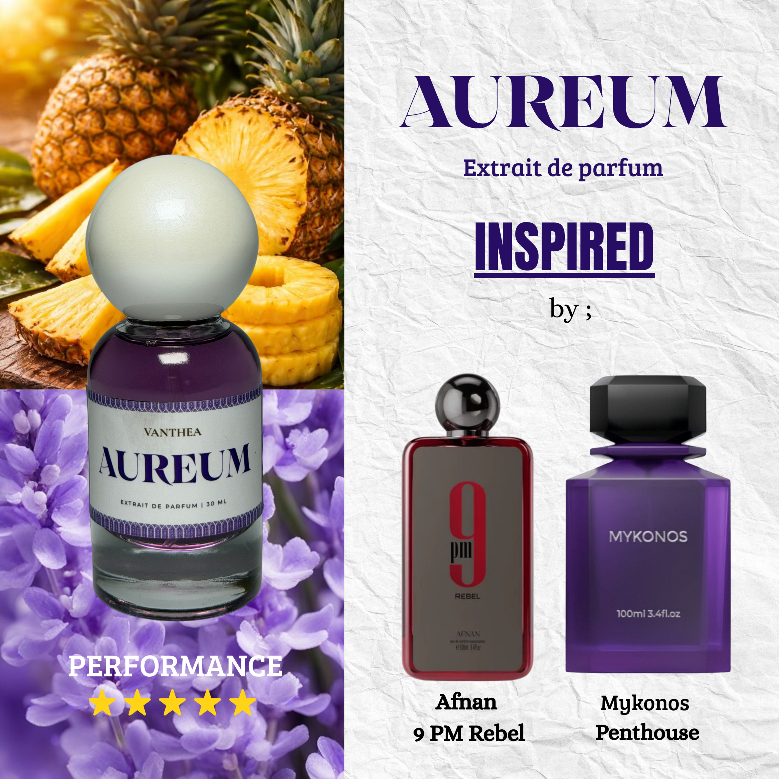 Karakter Soft • Elegant • Feminine • Graceful • Timeless AUREUM For Unisex - Extrait De Parfum 30 ml